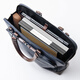 Sanwa Supply Premium Leder-Computertasche Tragbares Kapazität Einschulterer Laptop-Tasche mit großer Kapazität modische Geschäftsklasse Tägliches Pendeln Dunkelblau 13,3 Zoll