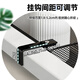 婴儿床床边挂篮围栏床头置物架挂袋收纳筐篮宝宝尿不湿尿布收纳盒 白色长款配挂钩(调节款)