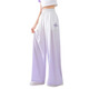 
I.KARNOW girls' pants summer thin 2025 new children's Chinese style Chinese style ice silk wide-leg pants large children's summer mosquito-proof pants 15117 gradient purple + 9922 white [set] 120