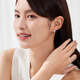 Lukfook Jewelry Platinum 950 Sparkling Platinum Earrings Earrings Price G07TBPE0010 2.65g (including labor cost 239 yuan)