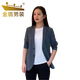 金盾（JINDUN）枫霞品质男装精工高档西装夹克春夏新款男士修身显瘦时尚西服外套 灰色 2XL 【建议140-155斤】