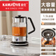 KAMJOVE teapot, teapot, flower teapot, fully automatic health pot, large-capacity constant temperature electric kettle, tea steamer, spray-type glass kettle, black tea, teapot, teapot, black 1.5L
