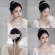 Fat Donglai's same style pearl headdress Korean style bridal crown crown flower hairpin rear area flower pearl crown