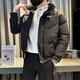 杰逊斯羽绒棉服男冬季潮牌加厚短款棉衣外套2024新款潮流痞帅保暖棉袄子 6625黑色 XL （125-140斤）
