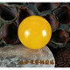 Fat Donglai's same style beeswax natural chicken fat yellow amber round beads single bead loose bead bracelet big diamond star and moon diameter 33mm (single)
