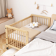 BONLEDI CIRCLE DE BÉCHE FULLE MULTIFUNCTION ÉPLICATION DU METRARME SUPPLÉMENTAIRE MOBILE LIT BÉBÉ BÉBÉ RAPPIERNAINALATIVE COMPRIQUE DE LIEU SÉPLICATION SÉPLICATIQUE + 6 cm Matelas [Coconut Brown * Latex] Longueur 130 cm de large 70 cm (réglable en hauteur)