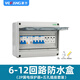 蔚方户外防水配电箱 五孔插座漏电开关箱保护器空气开关整套明装家用 12回路+2P漏电+2个2P空开+2个五