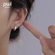 PWL999 Pure Silver Earrings Women's Ear Piercing Earrings 2025 New Niche Design Earrings Micro-embellished Earrings Hot Style Earrings 999 Pure Silver Pair of Earrings