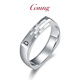 GsunG platinum ring men's PT950 couple ring new outer square inner circle shiny platinum ring women's fashion laser size 8-15 width about 3.8mm contact customer service