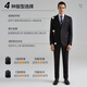 Peromont Men's Wool Business Formal Wear Professional Suit Wedding Groom Suit Navy 175D
