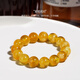 Golden fork Russian material Seiko raw ore beeswax amber single circle bracelet Buddha beads and play bracelet DIY men and women, size about 10+mm, gift certificate 003499