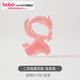 Bobo infant teether teether stick baby teether toy full soft silicone boilable chewable second-level massage teether kiss fish-pink