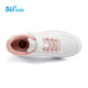 361 Children's all-season skate shoes for boys and girls (3-12 years old) versatile Velcro skateboard shoes white shoes pink 36