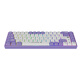 Ajazz AK680 Wired Mechanische Tastatur, Doppelschlüsselkappe, 68-Taste, vollständige Taste Hot-Swap, angepasste mechanische Tastatur, gemischte Farbbeleuchtung, tragbare und kompakte, lila und weiße, blaue Welle