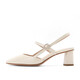 Sandalias puntiagudas de Belle para el centro comercial de verano para mujeres mismas sandalias de bolsas transparentes de vaca BM733BH3 beige 37