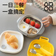OCTOTO Kindergeschirrgeschirr Babymahlzeitablett Grundschule Lunchbox 316L Edelstahl -Mahlzeit Tablett Baby Tragbare Food Bowl