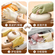 Miling anti-scalding gloves are insulated, thickened and high-temperature resistant silicone kitchen oven anti-slip anti-heat microwave oven baking gloves L, a pair of light green five-finger models (high temperature resistance).