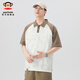Big Mund Monkey (Paul Frank) Amerikanische Modemarke kontrastierende Farbkolor-Hemd-Hemd-Hemd-Hemd-Dünn-Revers-Locker-Locker- und vielseitige Männer-T-Shirt Brown 695D [offizielles authentisch] M [Vorgeschlagen 105-125jin [Jin gleich 0,5 kg]]