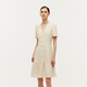 Glorias kleiner duftender Rock, Ouruo Style Lady's V-Ausschnitt-Kleid-Outfit 1E3R4K010 07W Beige s