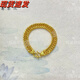 Fuhuang Jewelry Gold Horsewhip Bracelet 999 Pure Gold Covered with Silver for Men and Women Domineering Solid Boss Chain as a Holiday Gift for Husband Horsewhip Bracelet - Ready in Stock, Quick Delivery 9.5mm - Gold Covered 1.8g Total Weight Approximately 30g