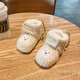 Skonwat Baby Chaussures Coton Chaussures en automne et hiver Sole Sole Sole 0-1 ans Garçons et filles pour tout-petit 8-10 mois Nouveau-né les chaussures de coton en laine chaude épaissie