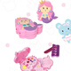 Maman et papa pour enfants pour enfants Cosmetics non toxiques set maquillage toys Toys Girls Performance fard à paupières Rolon de vernis à lèvres Gift d'anniversaire