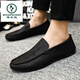 Woodpecker 2025 Nouveaux chaussures de gabares noir noir Chaussures en cuir haut de gamme Men de gamme basses à tendance à la tendance des chaussures pour hommes conduisés D838 Black 39