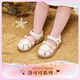 Snuffy Girls Sandals Summer Children's Lolita Little Princess Soft Sole Baby Toe Sandals Vanilla Toffee White 21