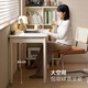 
Visa Genji Wooden Language x Visa Solid Wood Desk Student Writing Desk White Cream Style Study Desk Computer Desk 1.05m Desk (1050*500*750MM)