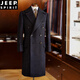 JEEP SPIRIT Winter Thickened Wool Polo Coat Business Medium-length Formal Cashmere Men's Jacket Polocoat Double Breasted Beige S