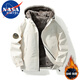 NASA MARVEL Jacket Men's Autumn and Winter Thickened Jacket Casual Top Warm Windproof Versatile Top Black XL