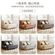 AO Nuolan Sofa Bett Dual-Purpose kleine Wohnung Multifunktionsfaltbares Lawrence-Leder-Schiebebettsuntersuchung Wohnzimmer Home Außendurchmesser 1,5 Meter [5A-Grade-Katze Klauenhaut] Wirbelsäulenschutz Kokosnussbraun Stil