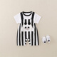 G.duck Super Cute Baby Summer Clothes Fashionable Panda Small Suit 2025 New Men and Women Baby Thin Cotton Outing Clothes Panda Suit (Short Sleeves + Overalls) 72cm 73cm Recommended 65- 14-18Jin Jin is equal to 0.5 kg