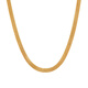 DL 1998 Fat Donglai same style 18k gold necklace snake bone chain K gold women's yellow l gold clavicle chain versatile simple gift for girls 18k gold flat snake bone necklace length 45 cm