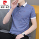 Pierre Cardin High-End-Marke Kurzärärmelte T-Shirt Herren-Revers-Polo-Hemd Sommer Lose Trendy, vielseitiges T-Shirt Top Herrenkleidung 679 Black M [90-110jin [Jin ist gleich 0,5 kg]]]