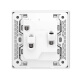 ABB switch socket panel 86 10A oblique five -hole misplaced binary socket Yingzhi series white