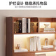Lezao bookshelf desktop storage rack student home desk small bookcase office desk multi-layer storage simple cabinet four-door large fir walnut color 83*17cm