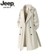 Jeep Spirit Light Luxus High-End Deutsch mittelgroße Windbreaker für Männer Britisch-Stil lässiger Over-Knie-Mantel für Männer lässig neue Produkte Khaki M [Vorschlagen Gewicht 90-120 Jin [Jin gleich 0,5 kg]]