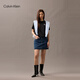 Calvin Kleinjeans 25 Frühlings- und Sommer Neue Frauen Freizeitpendler CK Jelly Kleber Druck reines Baumwollkurzschlärm Strickt-Shirt 47B835G