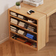 Kao Massivholz Tisch mit kleinen Bücherregal-Bücherregal-Store-Regal Wandlagerschrank bodenhöre kleines Bücherregal #681 Holzfarbe