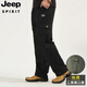 Jeep Spirit Jeep Trabajo Pantalones de algodón puro para hombres Pantalones casuales de primavera y verano Pantalones heterosexuales de los hombres transpirables y mayores pantalones de papá ancianos NHHS-9902 Verde militar [agregando terciopelo] M [Sugerir 110-130Jin [Jin equivale a 0.5 kg]]]