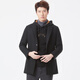 Versuche (Versuche) [Gleiches Modell in der Einkaufszentrum] Frühlings- und Herbst warme Wollmantel mittelgroßer Flachkragen Strickjacke Mantel Männer schwarz 3xl (185/100y)
