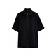 AUM (AUM) Easy Suit AUM 2025 Spring New Stretch Knitted Roman Cloth Black Shirt Shorts Black Jacket S