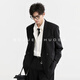 Earl Dower [Vinegar fiber Tensil Wool] Shaved Neck Commuter Suit Jacket Men's Single Suit 2025 Spring and Autumn C511139 Glacier Gray XL (180)