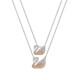 GIOIO Swarovski zirconium large and small color swan necklace for women Swarovski champagne gold elegant swan crystal pendant same style gradient blue
