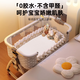 Beyrutos berceau berceau mobile lit portable pliable pliable multifonction lit bb lit nouveau-né bébé épissage grand lit gris + matelas mémoire + moustique net + torsion lit circonférence shaker variable + lit d'épissage variable