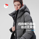 Nanny Goose 95 Quick Dry Down Jacket Women's Long Warm Thickened Windproof Stretch Jacket Winter NG2686 Carbon Black S/160/84A