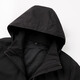 Pierre cardin jacket men's spring and autumn jacket casual windproof hat simple loose top black 2XL