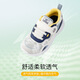 Dr. Kong (DR KONG) spring breathable toddler shoes for boys and girls, 1-3 years old, trendy color matching sports children's shoes, white/purple/blue 23, foot length is about 13.4-14.1