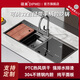 Diemei x5+ enlarged 550 sink dishwasher sink integrated fully automatic home embedded installation-free small washing wok large capacity sterilization and drying washable fruits and vegetables X5+ dishwasher gun gray right side dishwasher